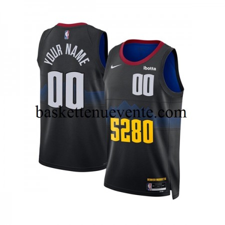 Maillot Basket Denver Nuggets Personnalisé Nike 2023-2024 City Edition Noir Swingman - Homme